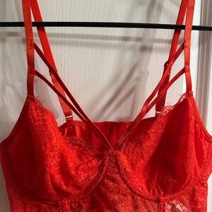 Elegant Red Lace Bralette